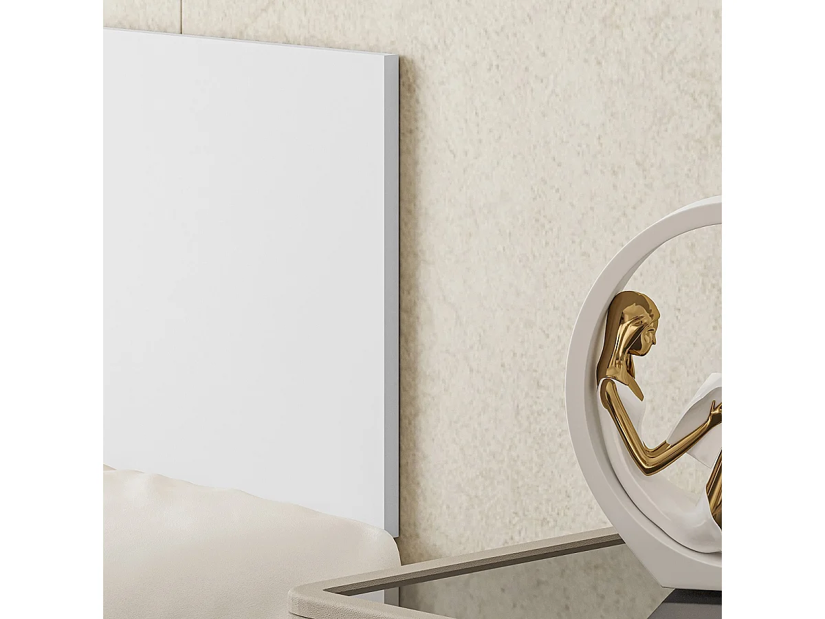 Tête de lit en bois coloris blanc - longueur 110 x hauteur 40 cm