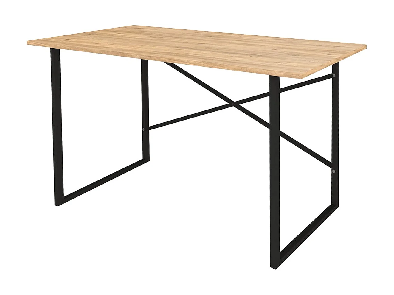 Table du bureau, meuble du bureau coloris chêne cambrian, noir - L. 120 x P. 60 x H. 75 cm