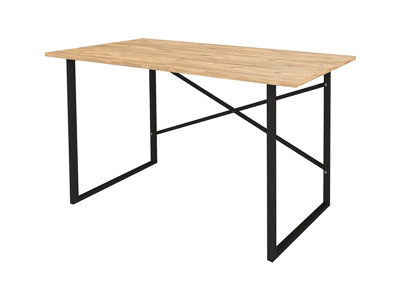 Table du bureau, meuble du bureau coloris chêne cambrian, noir - L. 120 x P. 60 x H. 75 cm