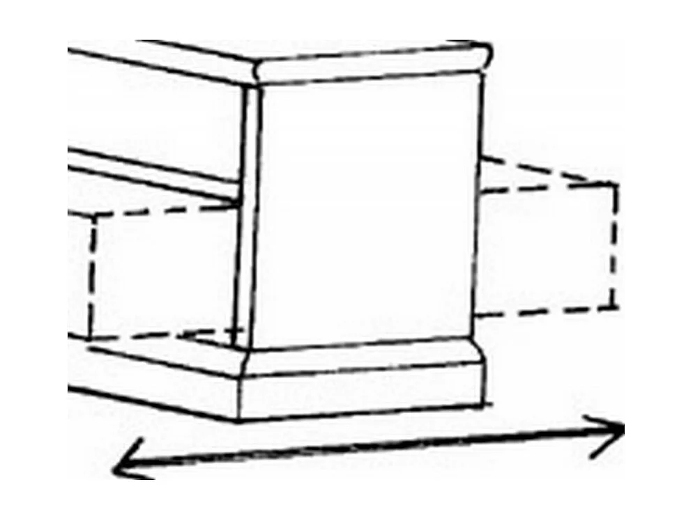 Table Basse Merisier 1 Tiroir 2 Faces Traversant 1 Niche L 82.4 H 41.6 P 46.5 cm