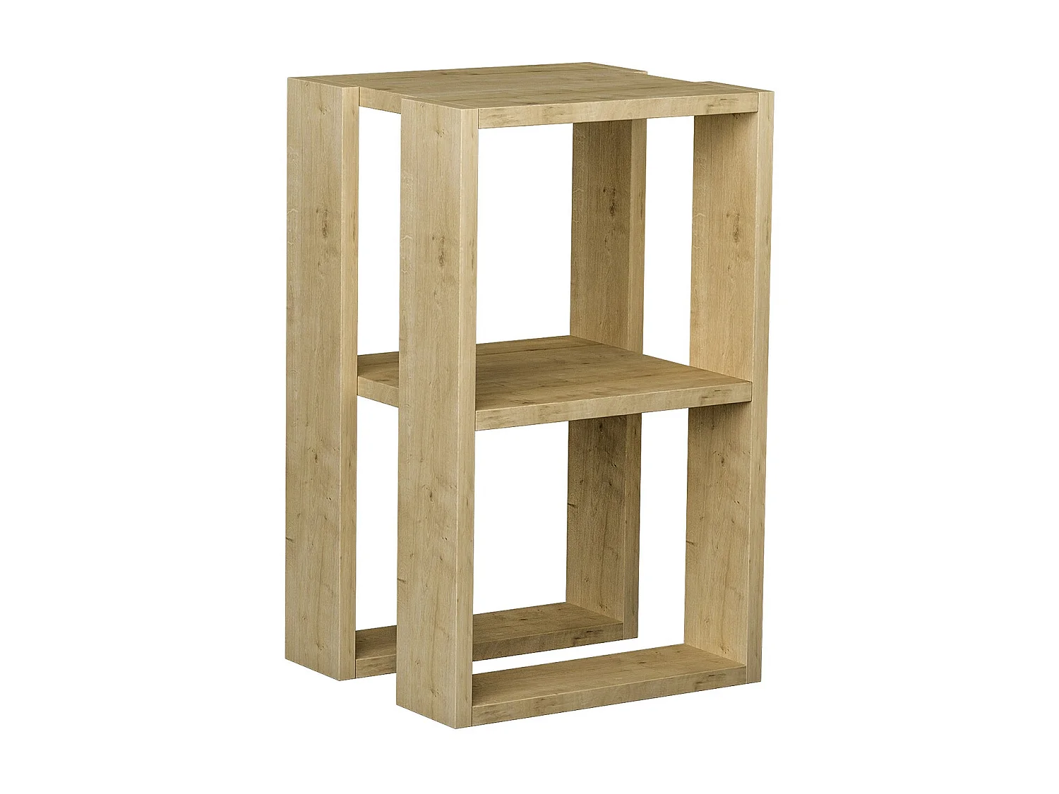 Table de chevet, table de nuit coloris chêne cambrian - L. 34 x P. 30 x H. 55 cm