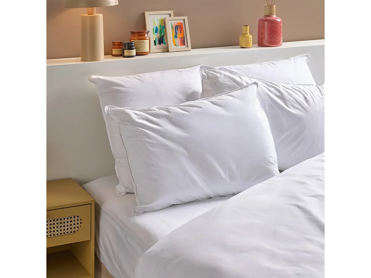 Lot de 2 oreillers 50x70cm volume gonflants