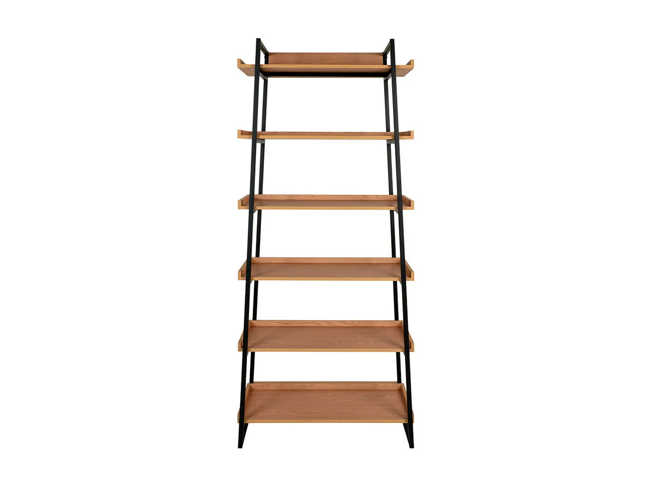 Sakai - Étagère en bois et métal H185cm - Couleur : Bois clair