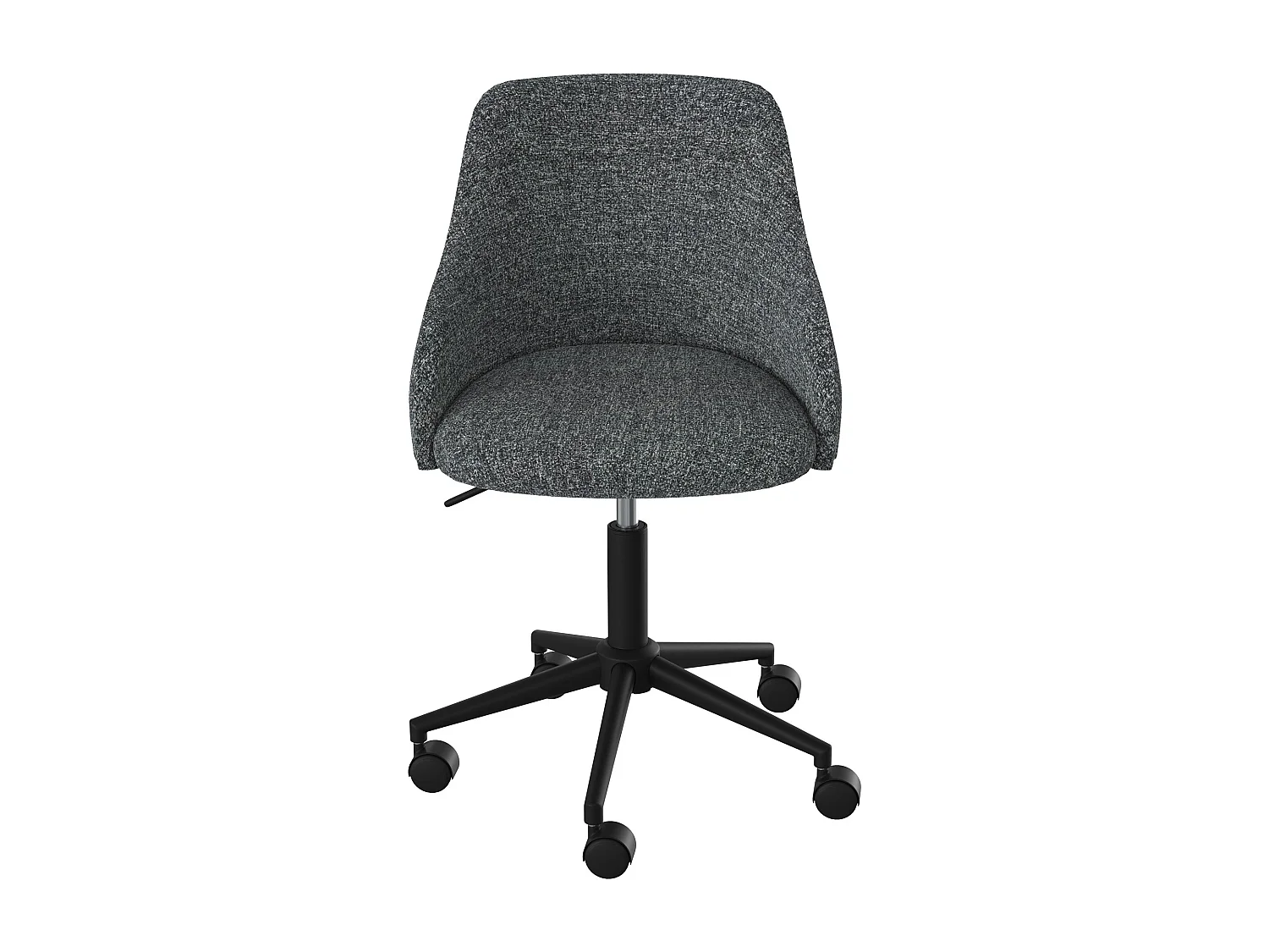 Silla de oficina giratoria y ajustable en tela gris - Ninon