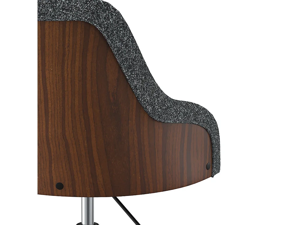 Silla de oficina giratoria y ajustable en tela gris - Ninon