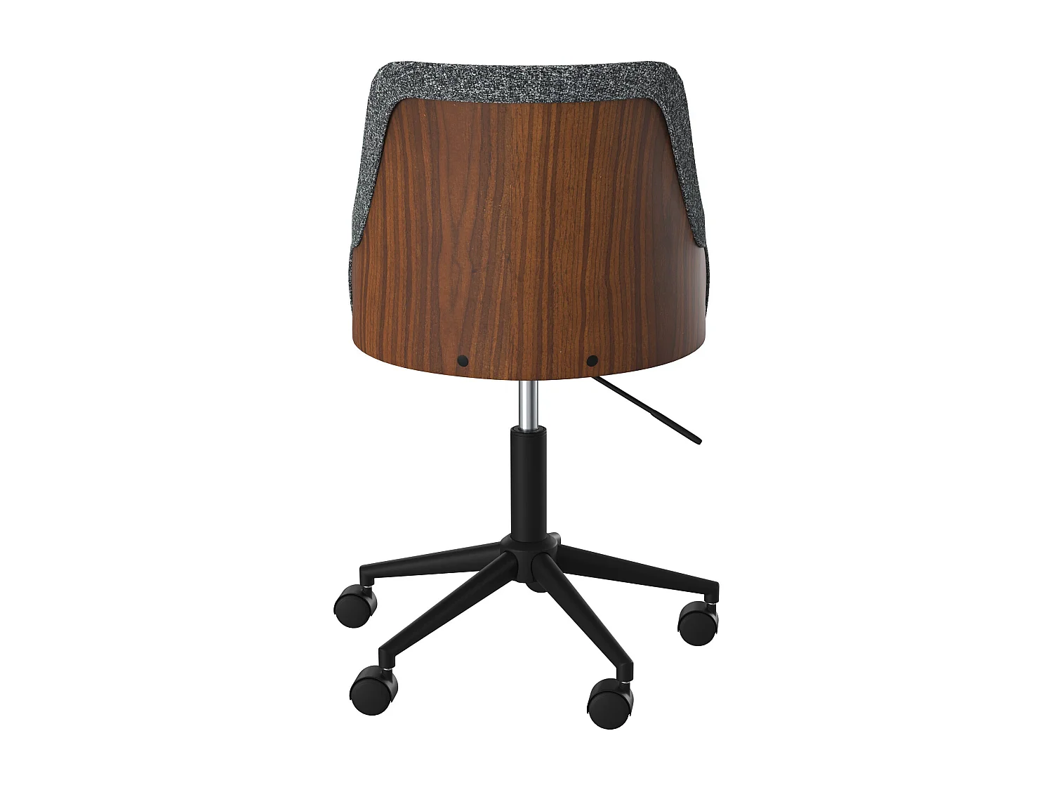 Silla de oficina giratoria y ajustable en tela gris - Ninon