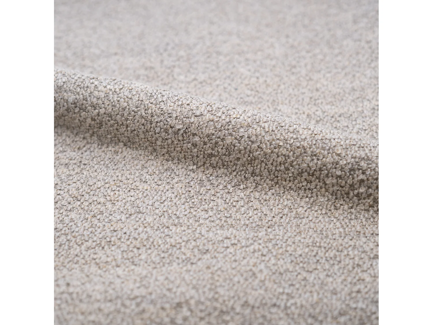 Sedia da ufficio girevole e regolabile in tessuto bouclé beige - Dune