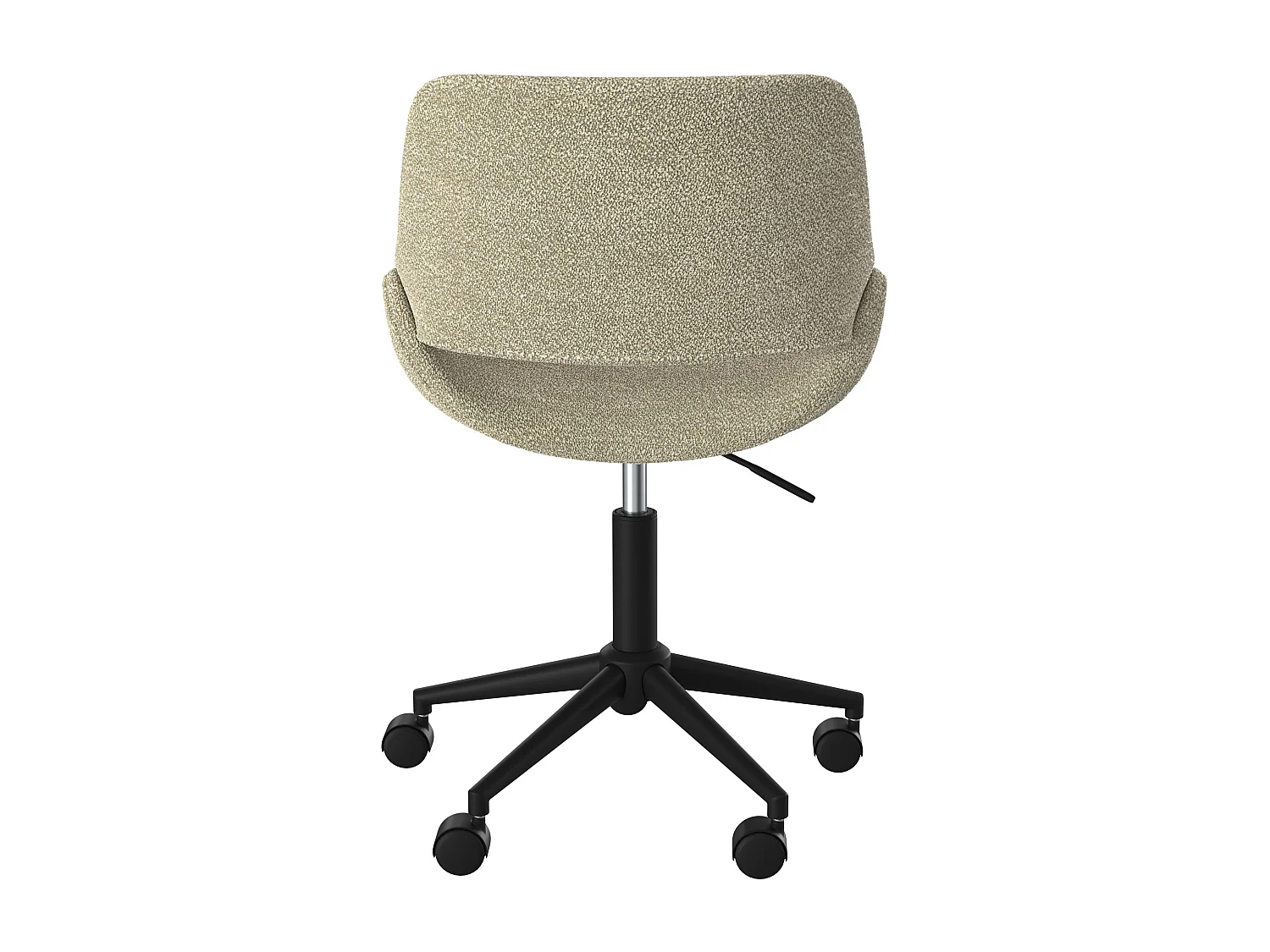 Sedia da ufficio girevole e regolabile in tessuto bouclé beige - Dune