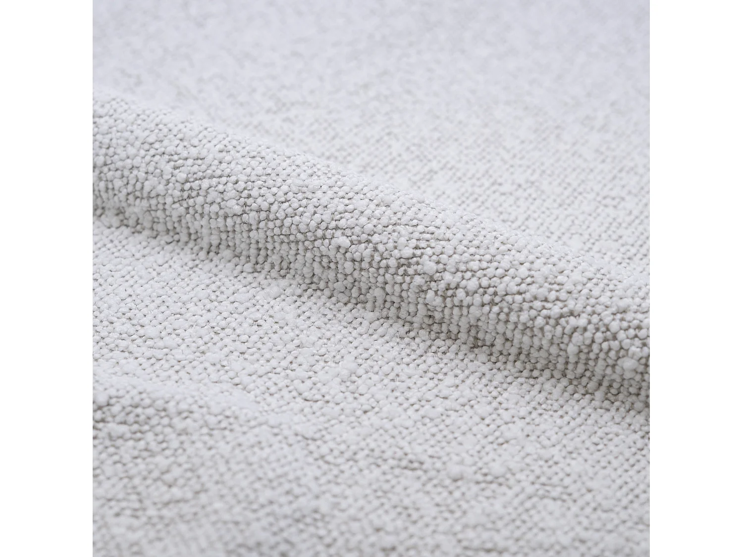 Silla de oficina giratoria y ajustable en tela de bucle blanco - Aurore