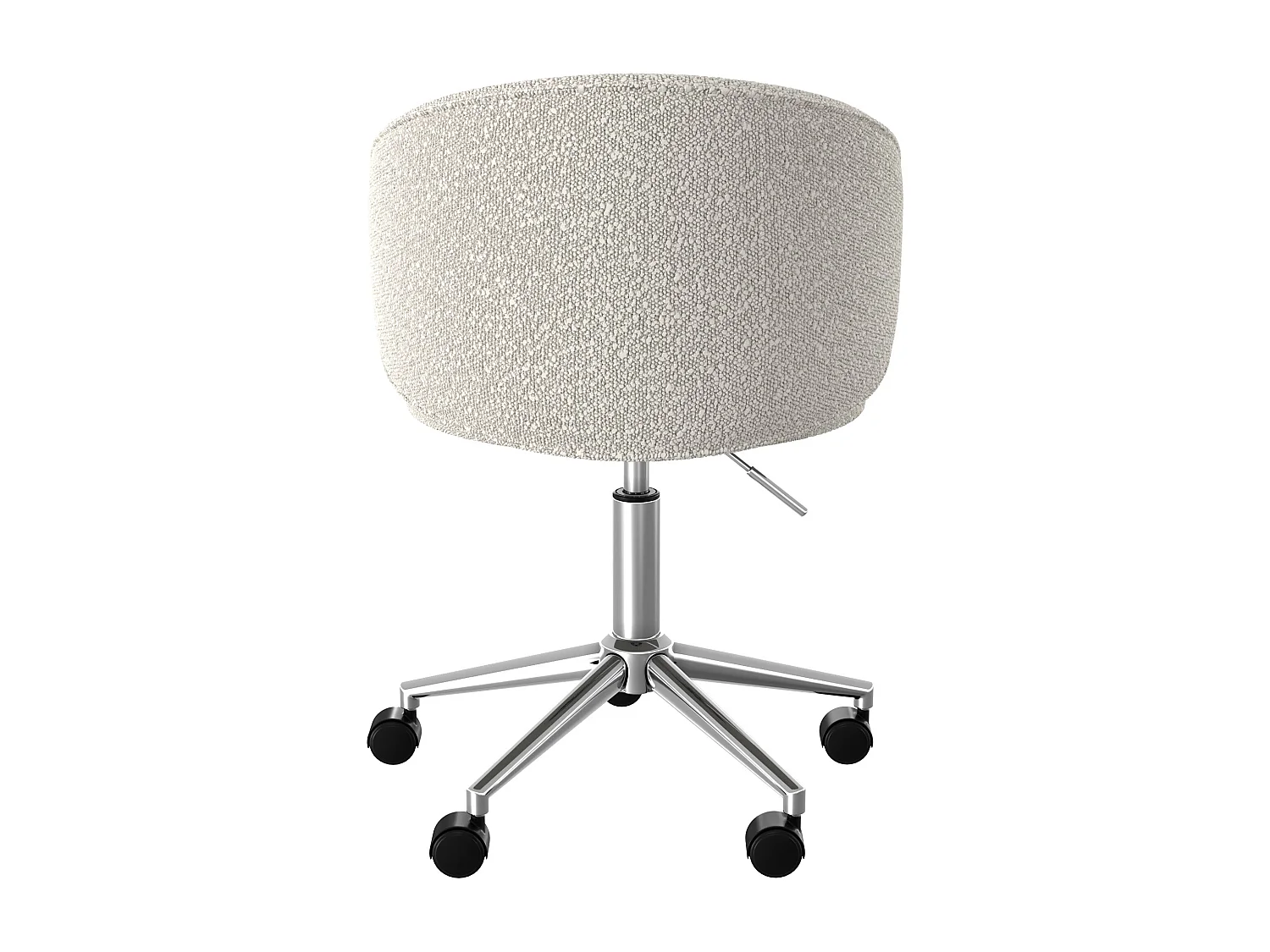 Silla de oficina giratoria y ajustable en tela de bucle blanco - Aurore