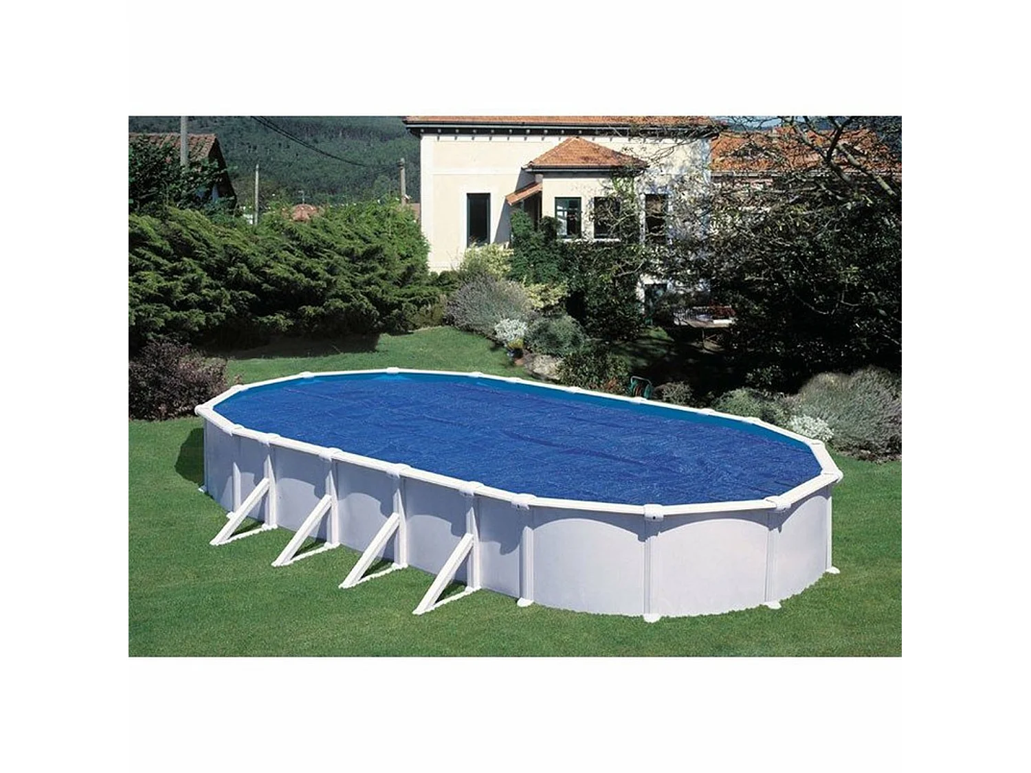 Bâche à bulles 180 microns pour piscine acier ovale 8,10 x 4,70 m - Gré