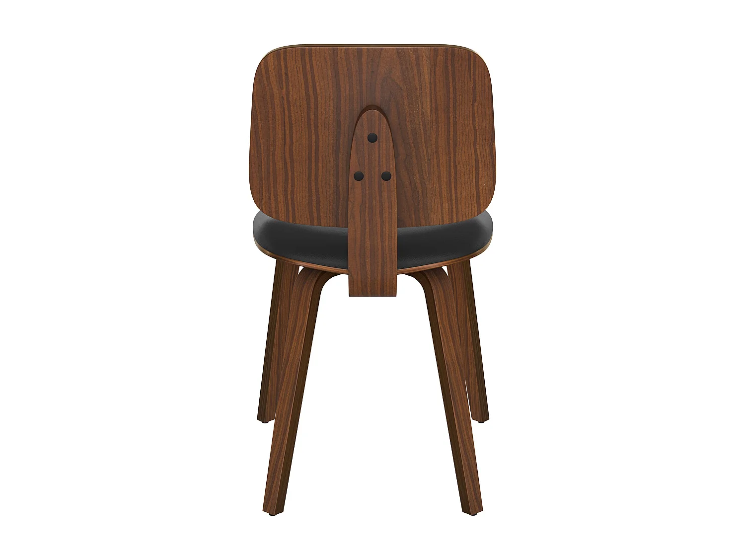 Set de 2 sillas Flow en madera y PU negro - Flow