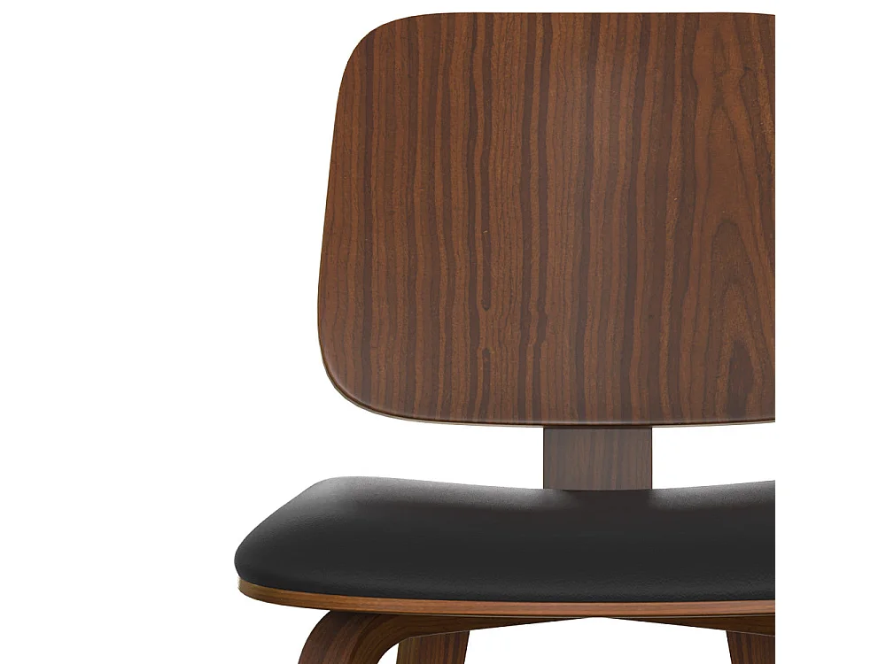 Set de 2 sillas Flow en madera y PU negro - Flow