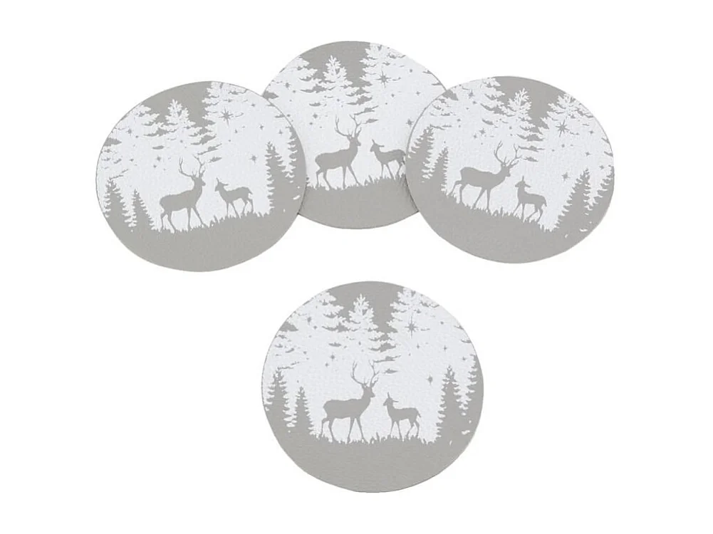 Sous-verre en vinyle Cerf (lot de 4)