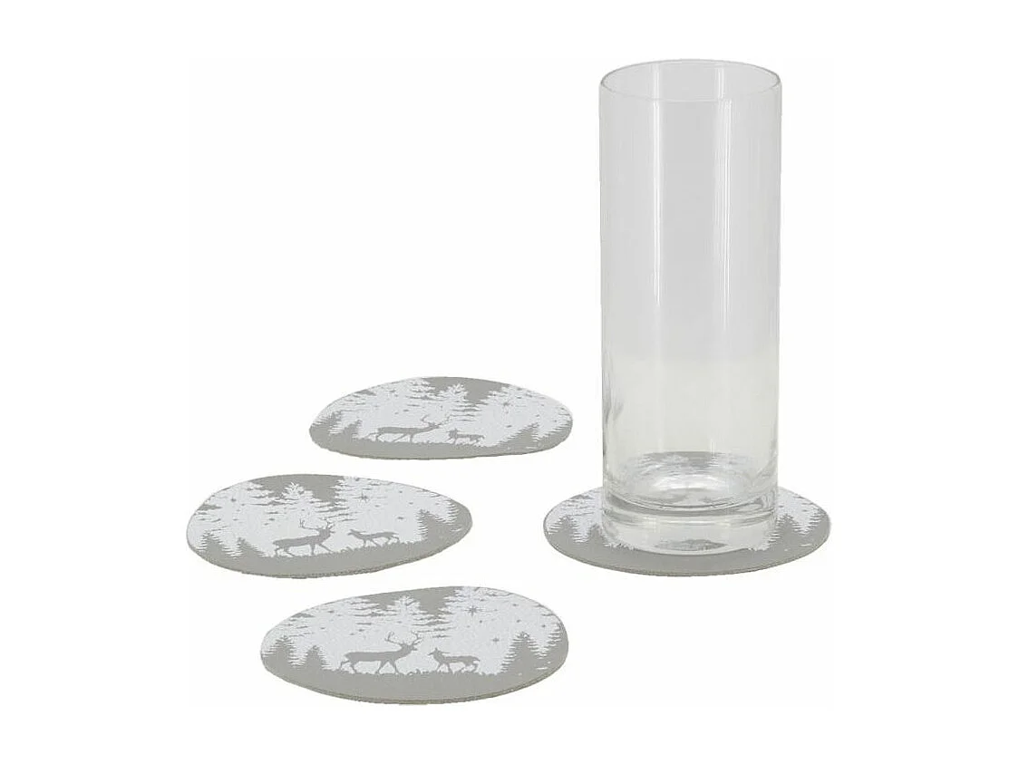 Sous-verre en vinyle Cerf (lot de 4)