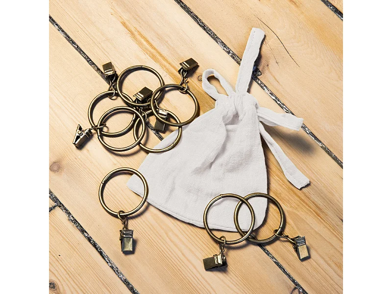 Rideau ajustable 140 x 300 cm en double gaze de coton blanc - PEPA