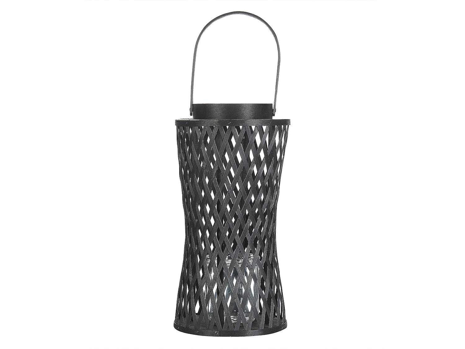 Lantaarn MACTAN Hout 38 cm Zwart