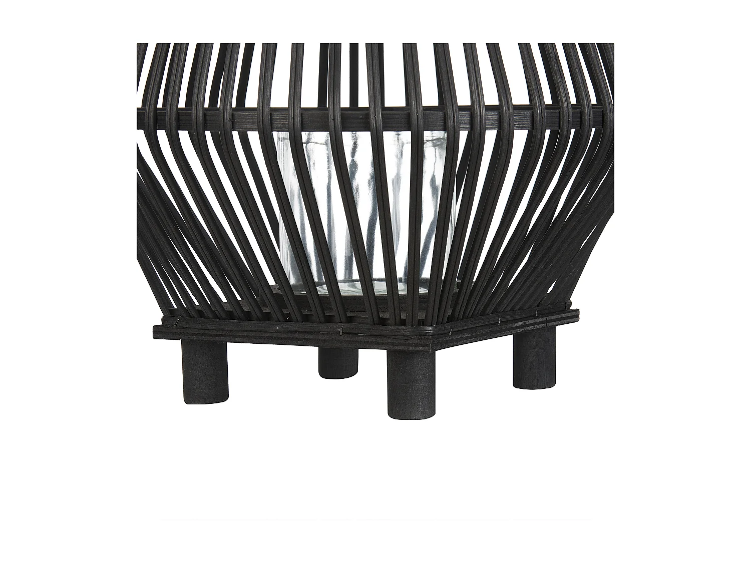 Lanterne LEYTE Bambou 58 cm Noir