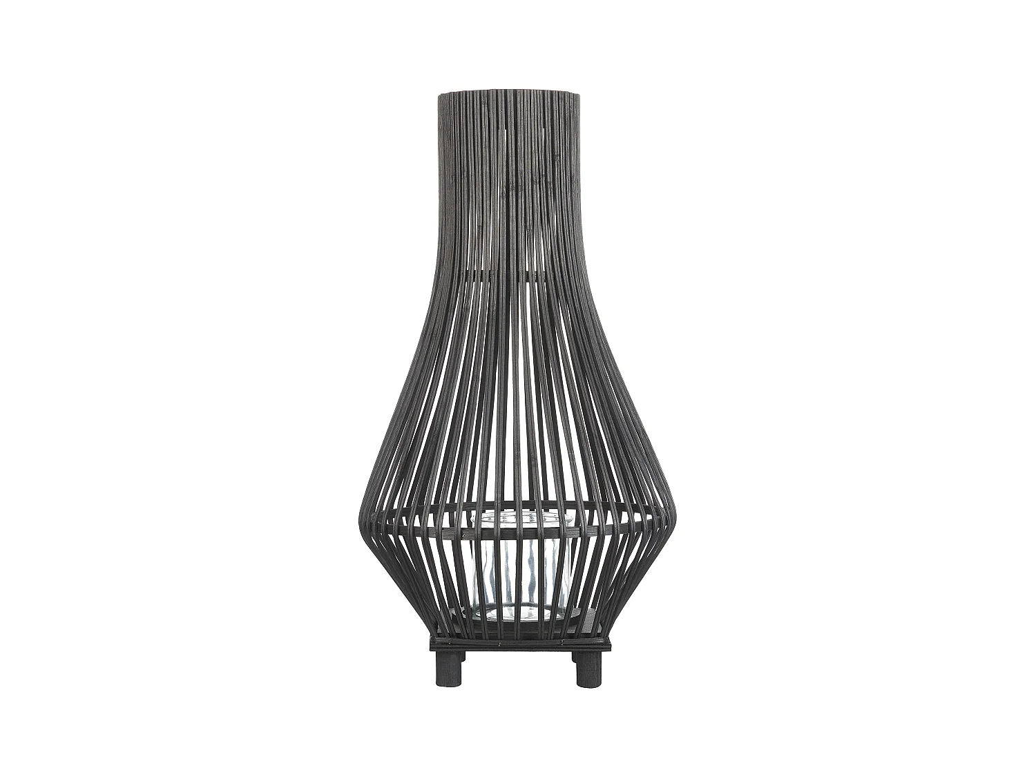 Lanterne LEYTE Bambou 58 cm Noir
