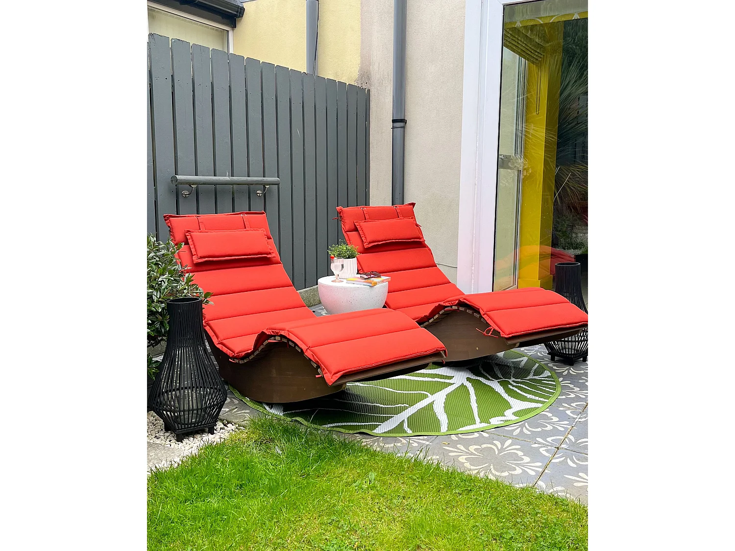 Lanterne LEYTE Bois 58 cm Noir