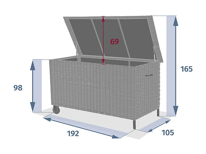 Coffre extérieur Bayana savana grand modèle Hespéride