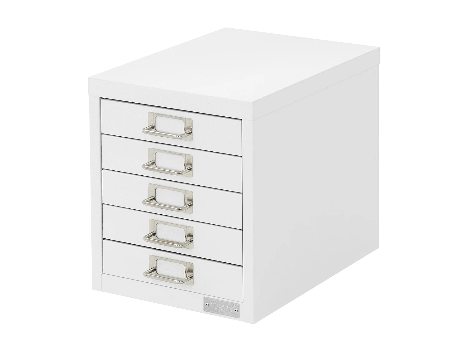 Armoire à dossiers métallique Armoire en acier Armoire de bureau avec 5 tiroirs blanc