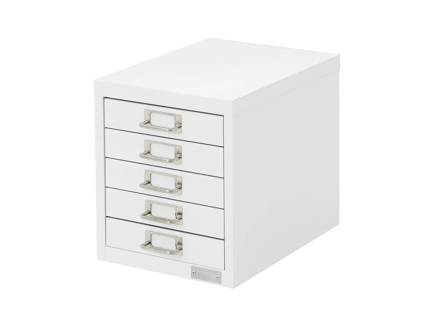 Armoire à dossiers métallique Armoire en acier Armoire de bureau avec 5 tiroirs blanc