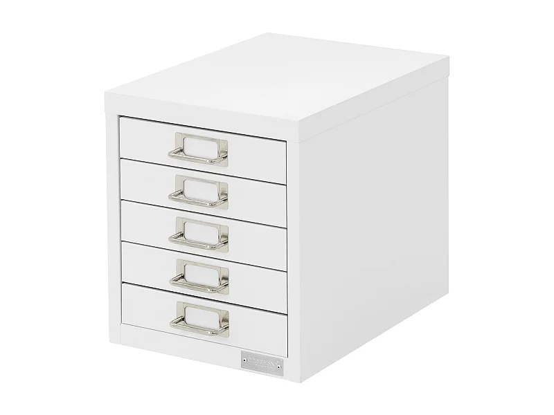 Armadio per archiviazione Armadio in metallo Armadio in acciaio Armadio per ufficio con 5 cassetti Bianco