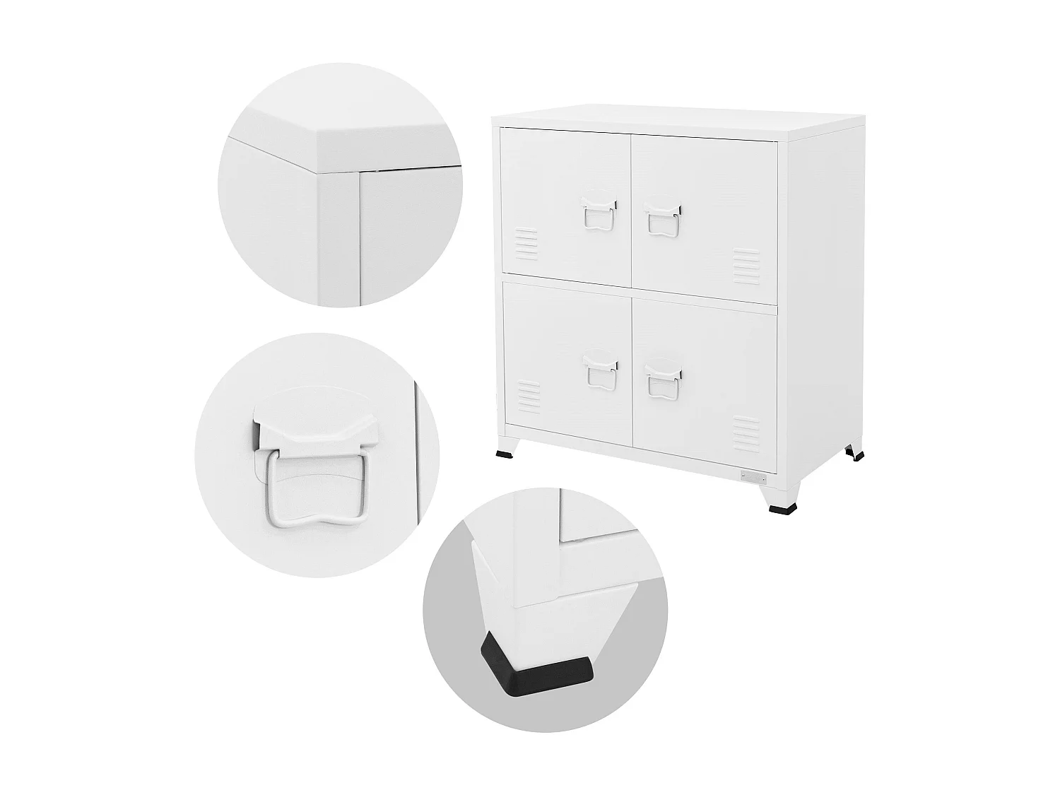 Armoire de bureau Armoire métallique avec étagères Armoire en acier 75x40x80,5cm