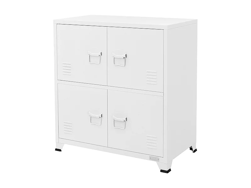 Armadio per ufficio Armadio per archiviazione in metallo con ripiani Armadio in acciaio 75x40x80,5cm