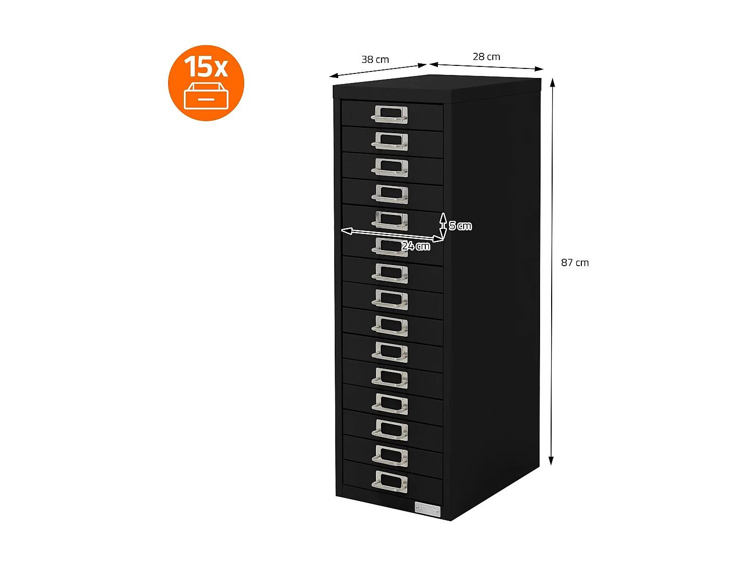 Armoire à dossiers en métal Armoire à tiroirs en acier Armoire de bureau avec 15 tiroirs