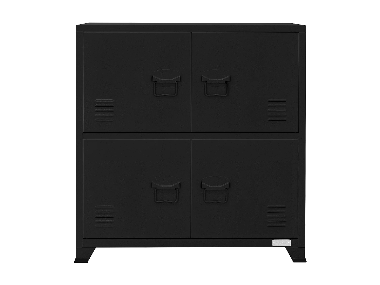 Armoire de bureau Armoire à dossiers en métal avec étagères 75x40x80,5cm