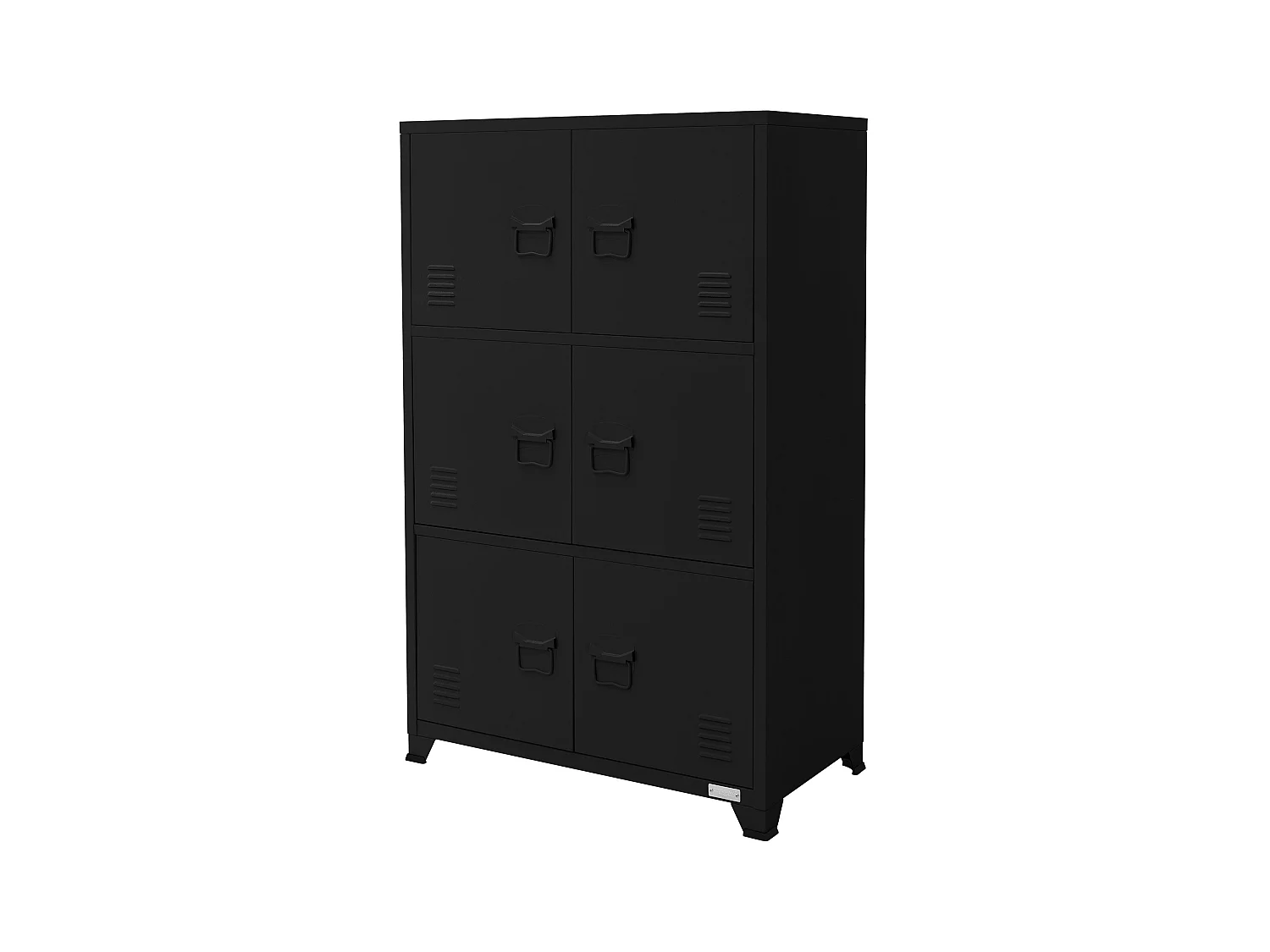Armoire de bureau Armoire à dossiers en métal Armoire en acier avec étagères 75x40x120 cm
