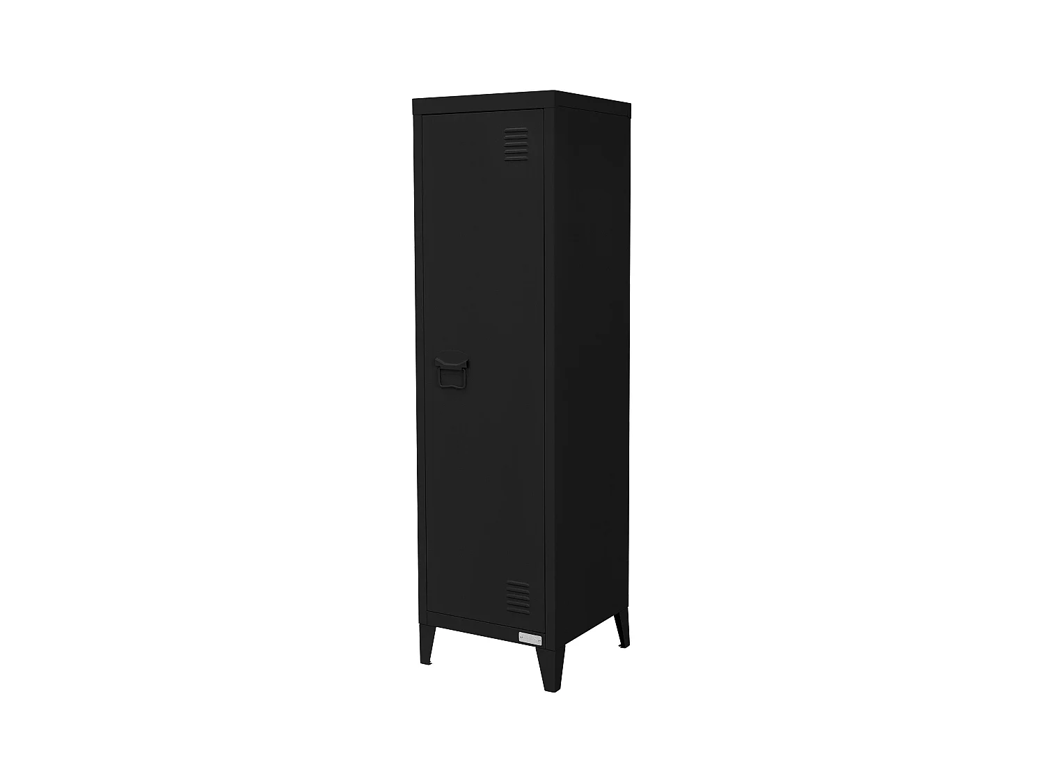 Armoire de bureau Armoire en acier Armoire métallique 38x38x137,5 cm Noir