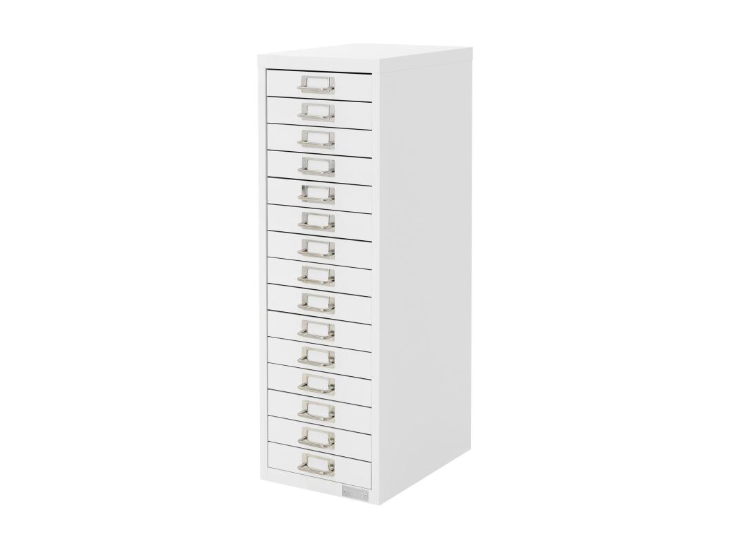 Armadio per archiviazione Armadio in metallo Armadio in acciaio Armadio per ufficio con 15 cassetti Bianco
