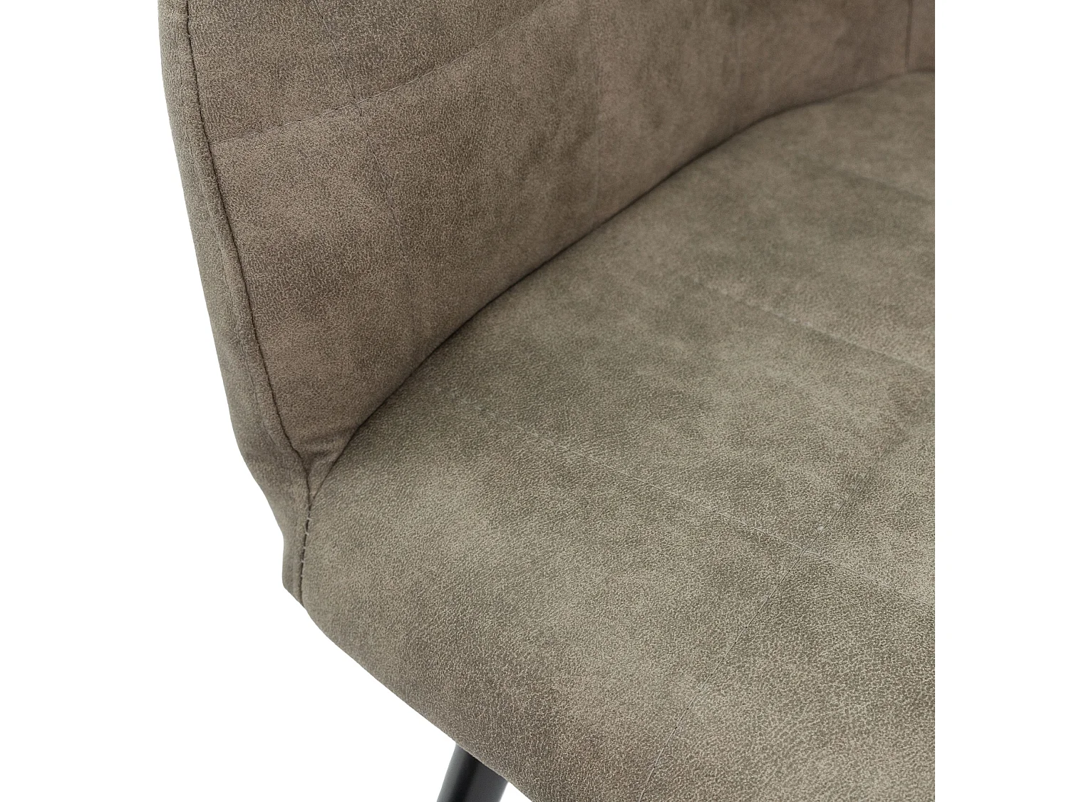 Juego de 4 sillas de comedor sillas de salón de diseño silla de comedor micro piel gris oliva