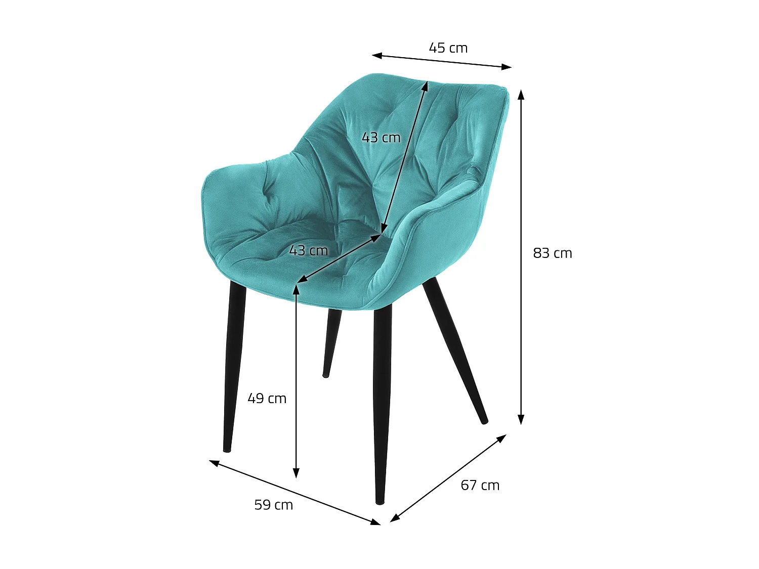 Lot de 6 chaises Chaise de salle à manger Chaise de cuisine Chaise de salon Chaise rembourrée Velours