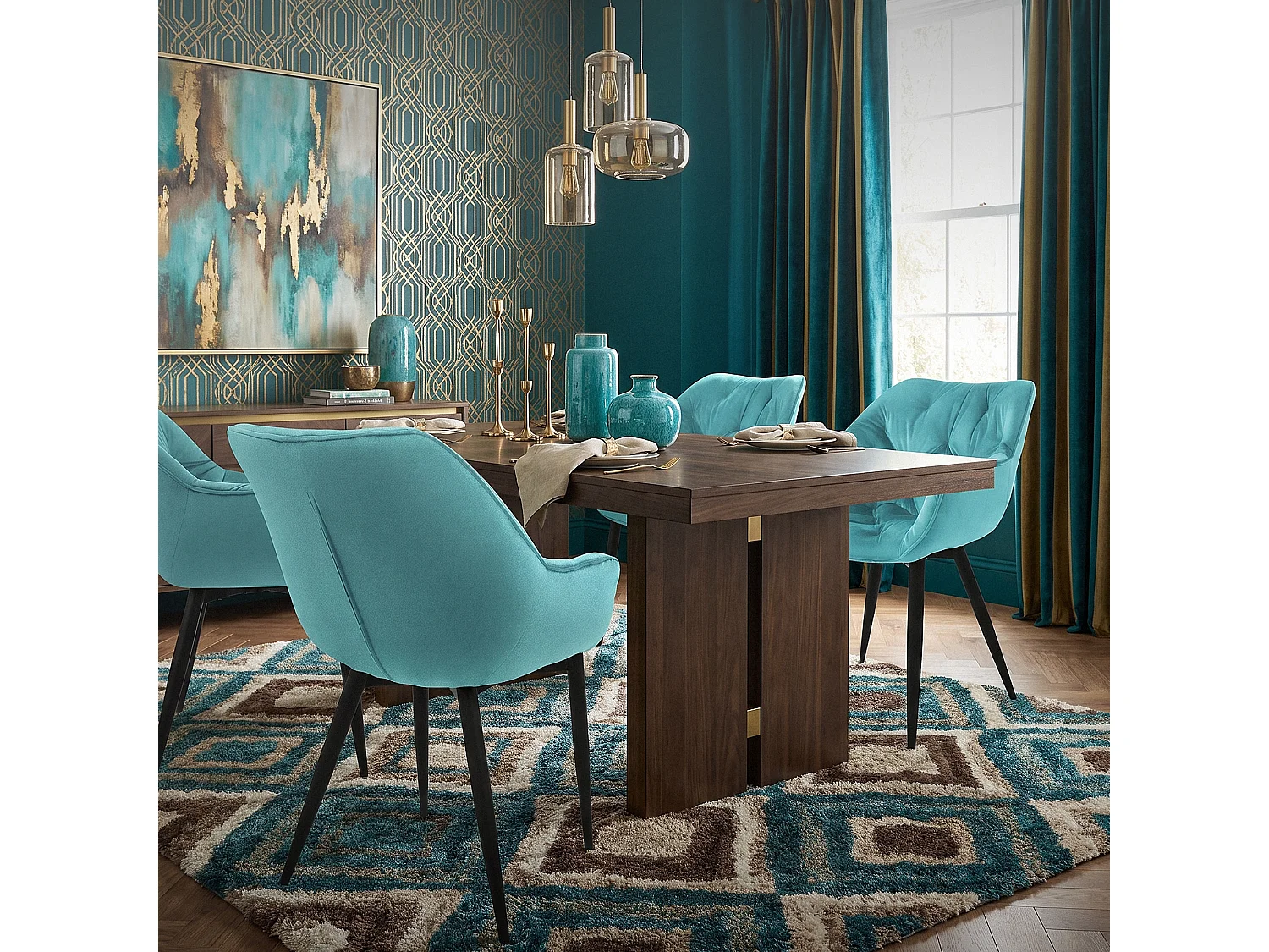 Lot de 6 chaises Chaise de salle à manger Chaise de cuisine Chaise de salon Chaise rembourrée Velours