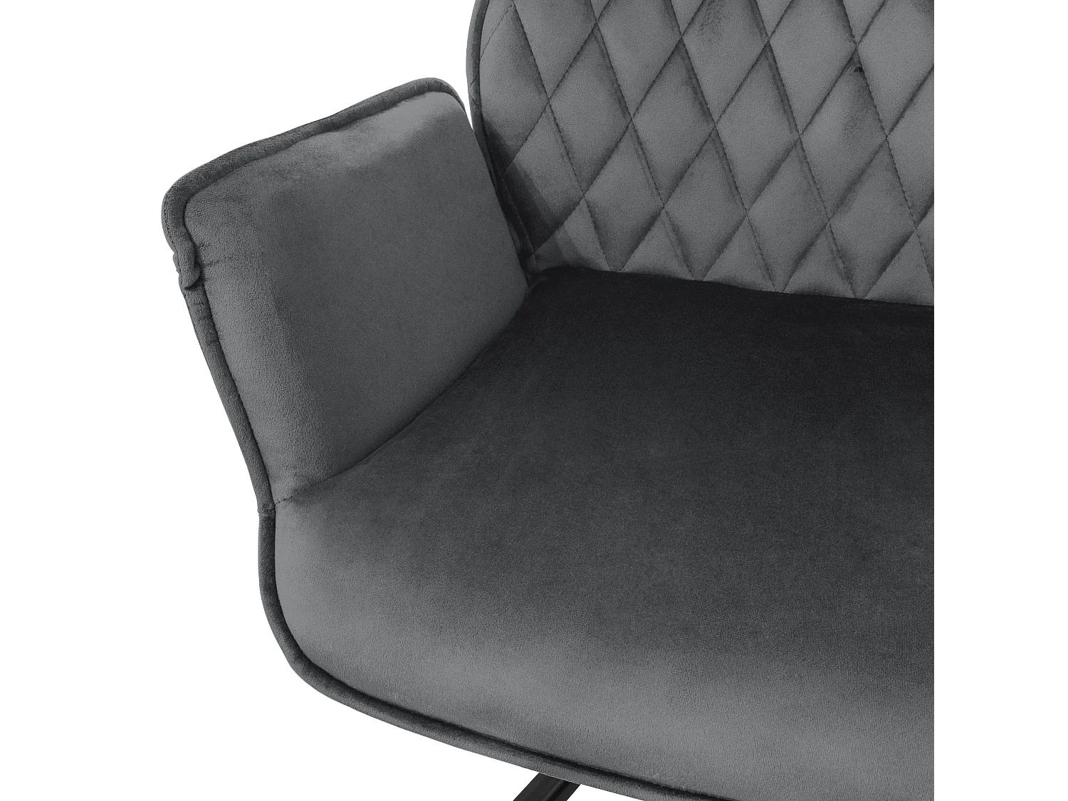 Set de 4 chaises pivotantes Chaise de salle à manger Fauteuil pivotant 180° Velours Chaise de salon