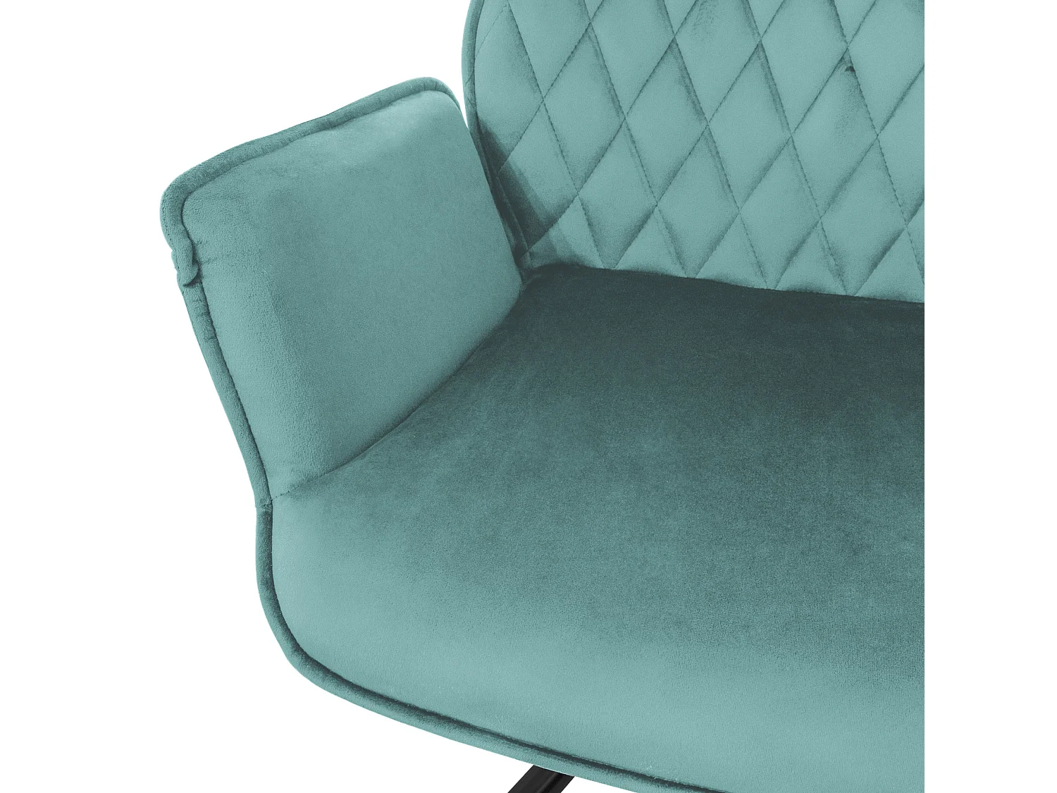 Set de 4 chaises pivotantes Chaise de salle à manger Fauteuil pivotant 180° Velours Chaise de salon