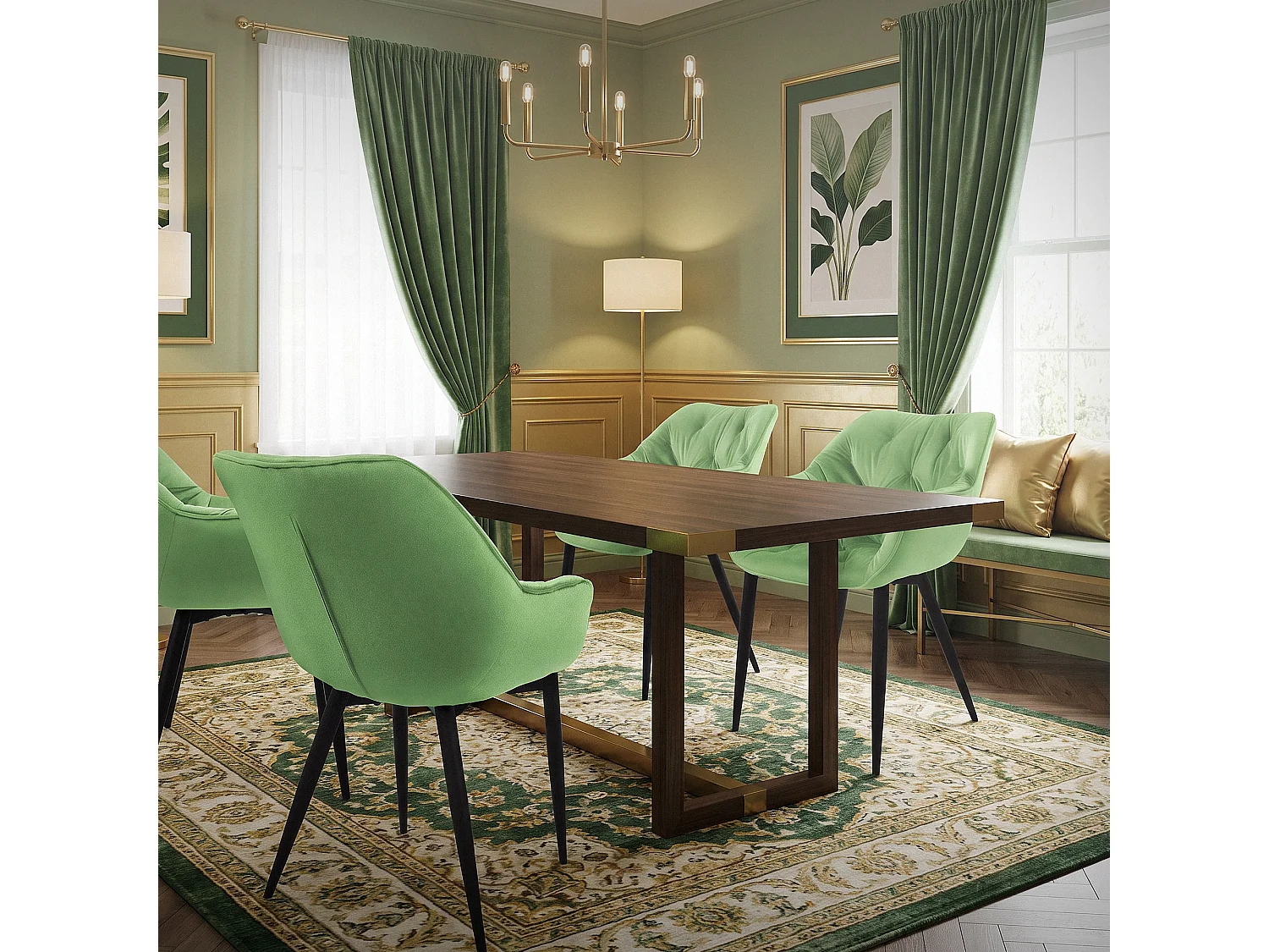 Set di 6 sedie sala da pranzo sedie imbottite sedia soggiorno sedie cucina velluto