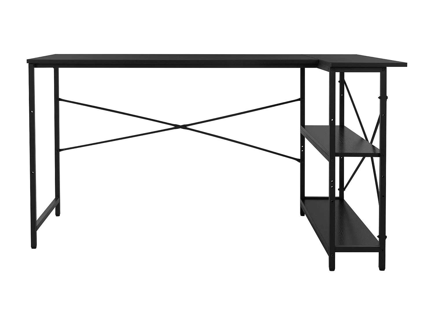 Bureau Bureau en L Table d'angle Table de travail Table d'ordinateur 140 cm