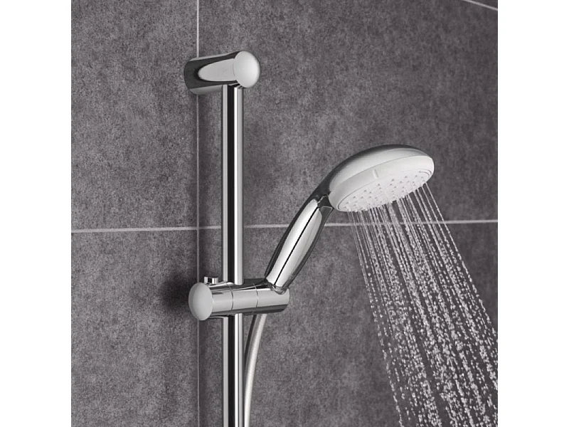 Ensemble de douche 2 jets Tempesta 100 27598001 - Barre de douche 60 cm - Anti-calcaire - Chrome