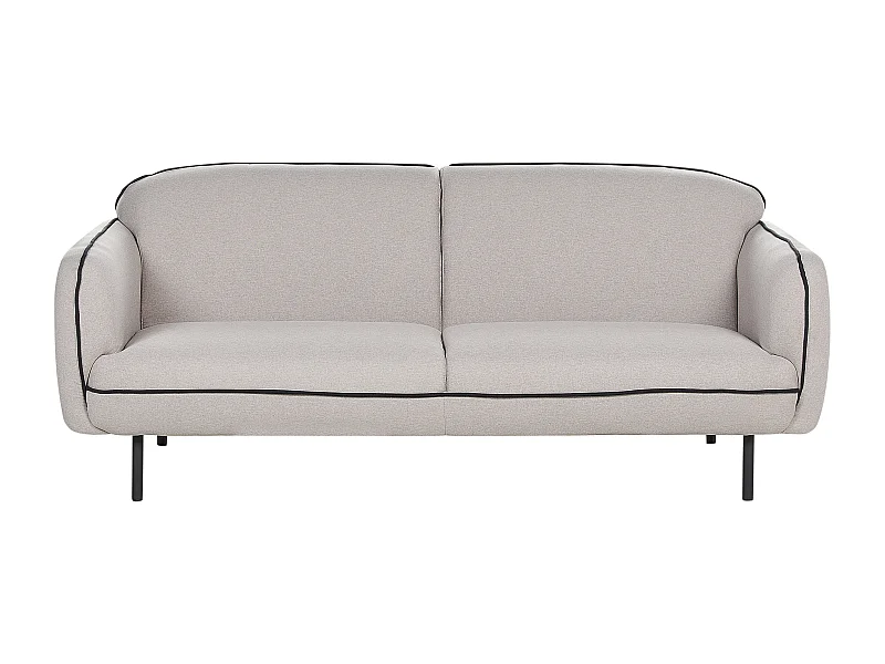 Sofa TONSBERG Stoff Hellgrau 3-Sitzer