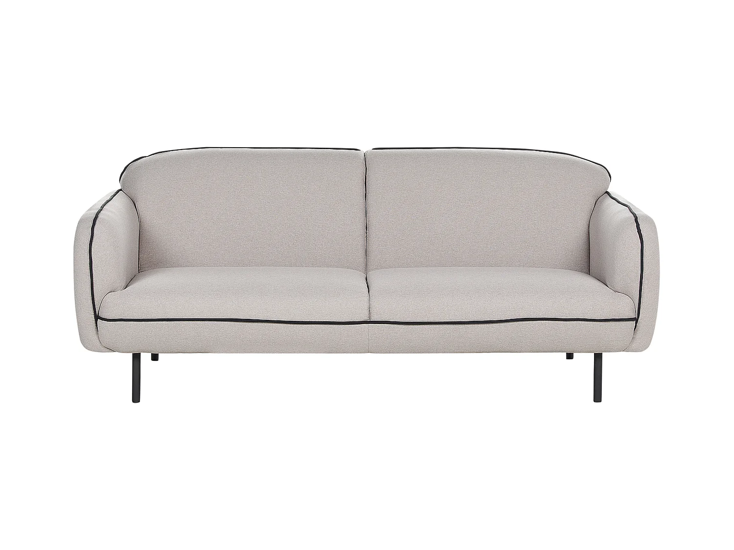 Sofa TONSBERG Stoff Hellgrau 3-Sitzer