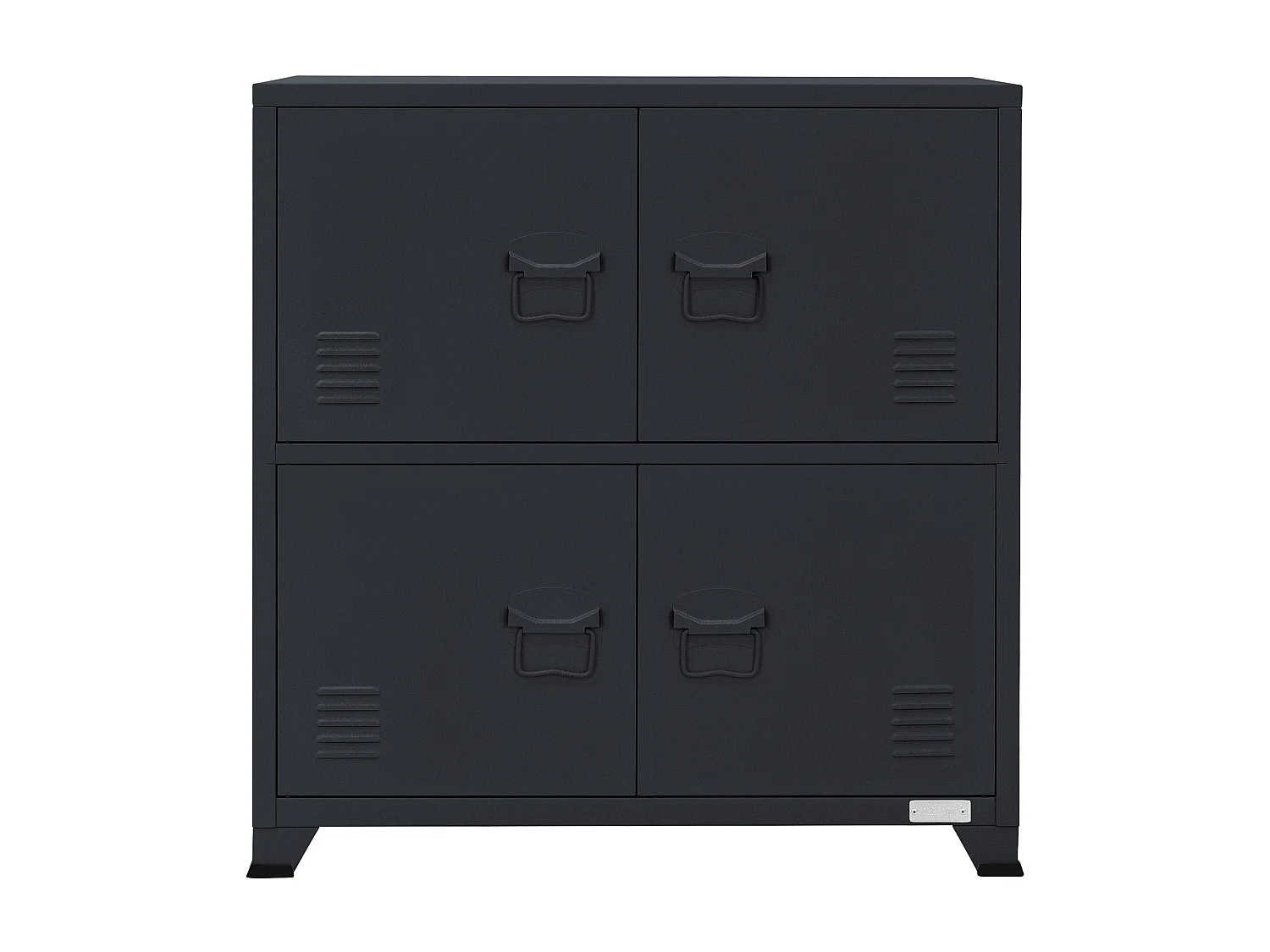 Armadietto per ufficio Armadietto in metallo Armadietto in acciaio con ripiani 75x40x80,5cm