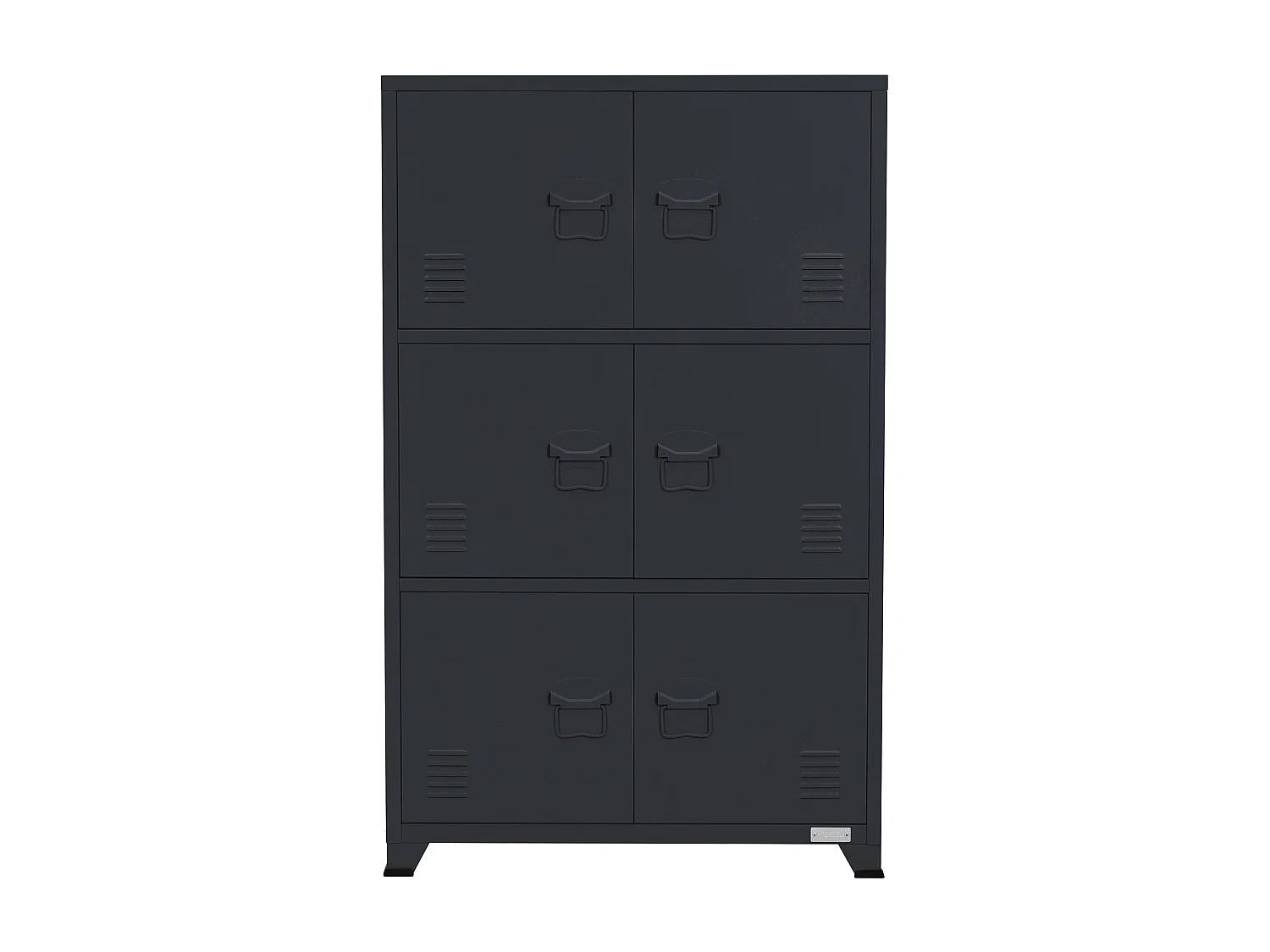 Armadio per ufficio Armadio in metallo Armadio in acciaio con ripiani 75x40x120 cm