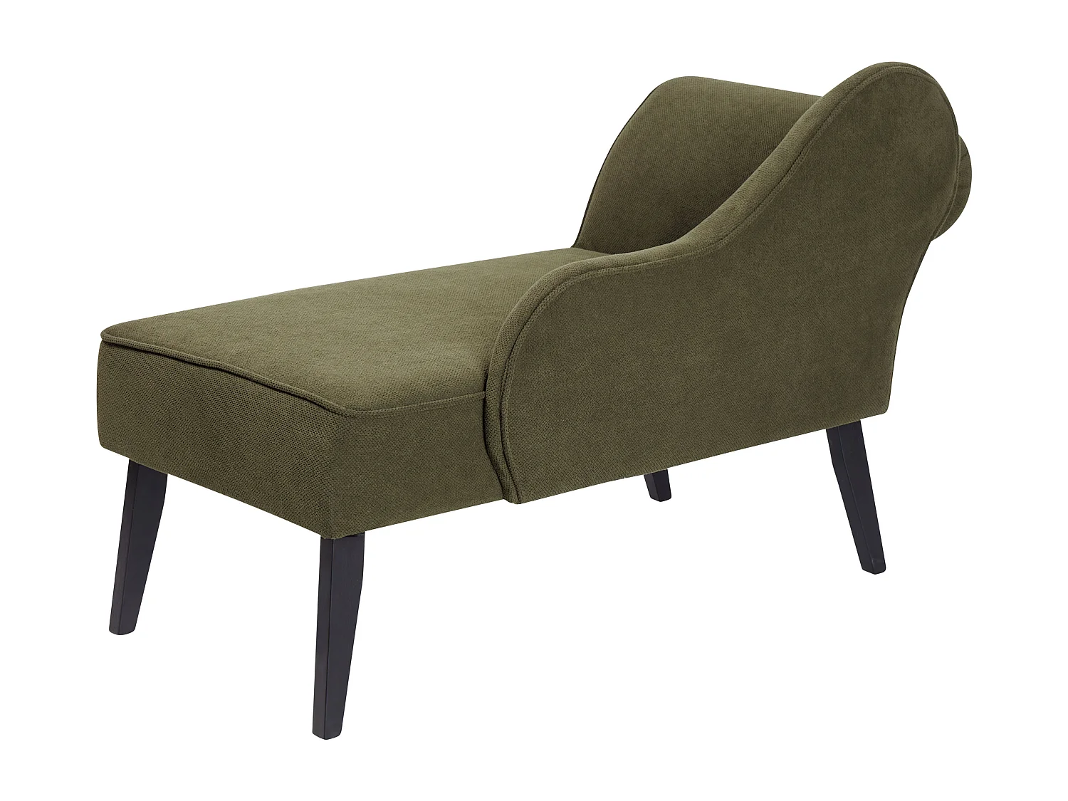Chaise longue à esquerda BIARRITZ Tecido Verde-oliva
