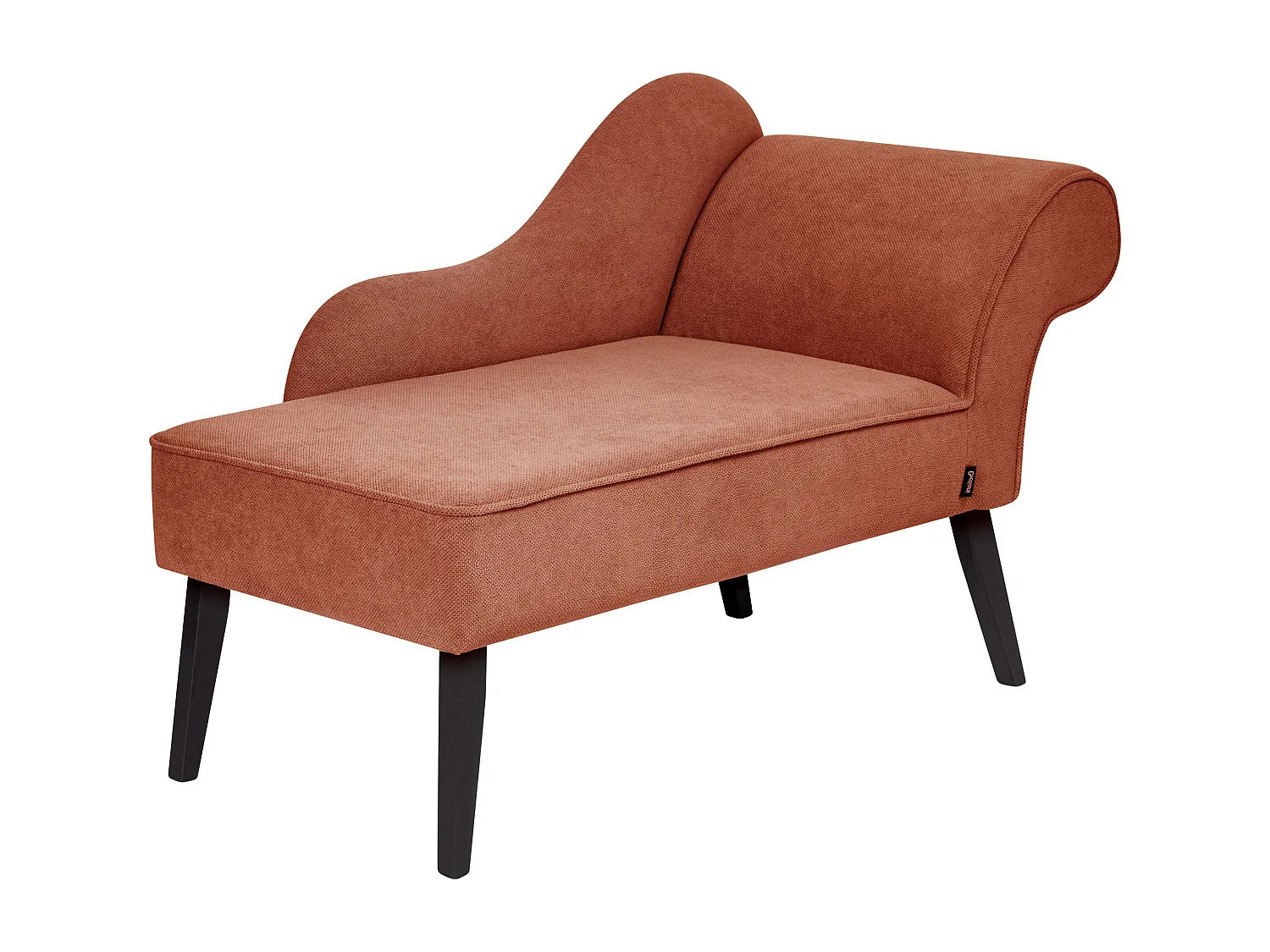 Divan côté droit en tissu rouge BIARRITZ