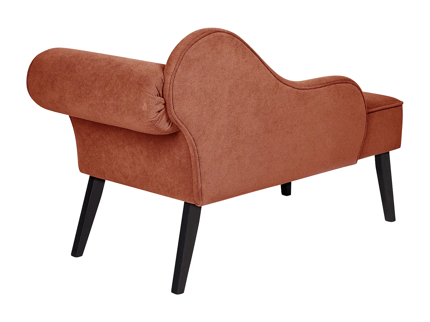 Divan côté droit en tissu rouge BIARRITZ